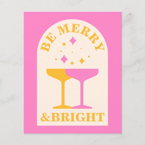 Modern photo  bright colors Christmas card 