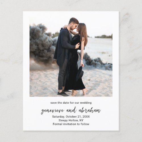 Modern Photo Budget Wedding Save the Date Flyer