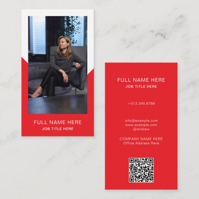 Modern Photo Business Card for Creative Profession (Front/Back)