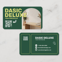 Modern Photo Business Card with Logo and QR code