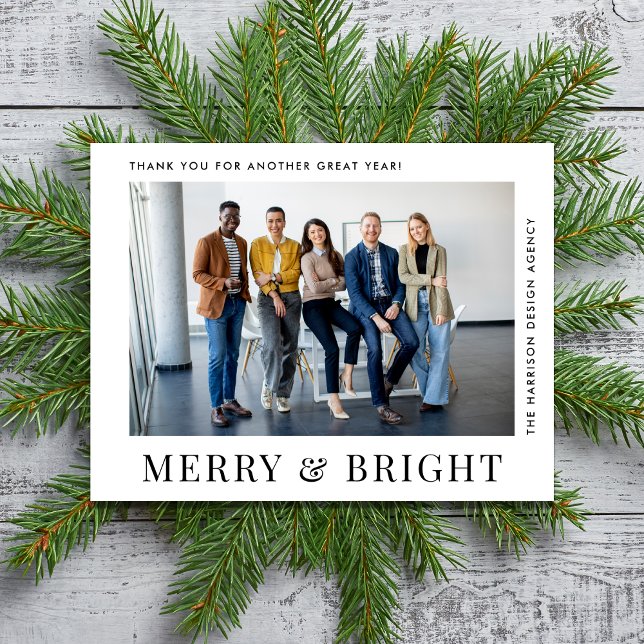 Modern Photo Business Corporate Christmas Holiday Card (Creator Uploaded)
