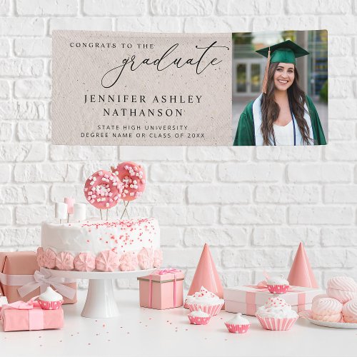 Modern Photo Calligraphy Graduate Banner