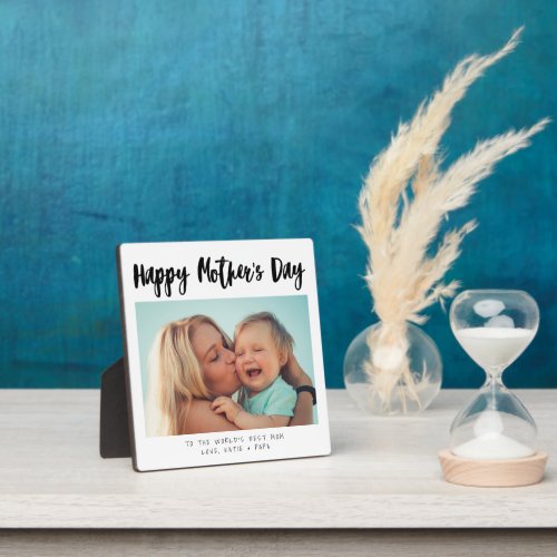 Modern Photo Calligraphy Mothers Day Gift Plaque