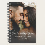 Modern Photo & Calligraphy Wedding Planner<br><div class="desc">Modern and stylish planner featuring your favorite couples photo with a hand written text overlay in white. Customize with ease to create your perfect wedding planner.</div>