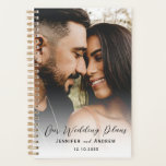 Modern Photo & Calligraphy Wedding Planner<br><div class="desc">Modern and stylish planner featuring your favorite couples photo with a hand written text overlay in black. Customize with ease to create your perfect wedding planner.</div>