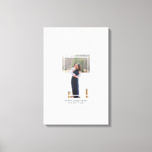 Modern Photo Canvas Alternative Wedding Guest Book