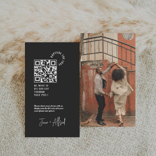 Modern Photo Capture The Love QR code Enclosure Card