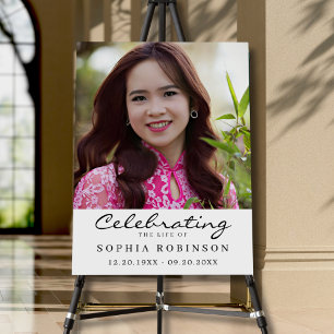 Modern Photo Celebration of Life Welcome Sign