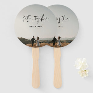 Modern Photo Chic Wedding Hand Fan