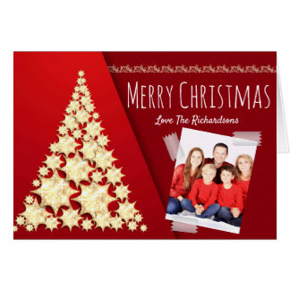 Modern PHOTO Christmas Card Personalized