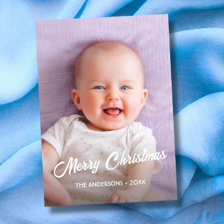 Modern Photo Christmas Elegant Script