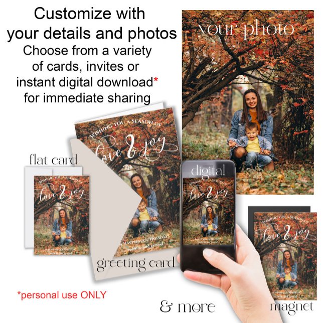 Modern Photo Christmas Holiday Greeting Card (Creator Uploaded)