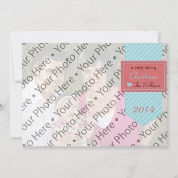 Modern Photo Christmas Holiday Greeting Card by thechristmascardshop at Zazzle