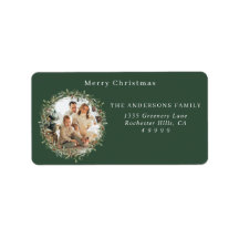 Modern photo Christmas return address