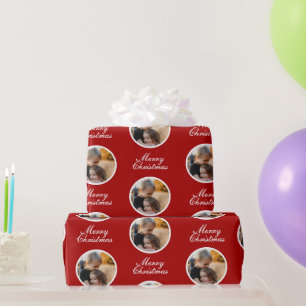 Modern Photo Christmas Wrapping Paper