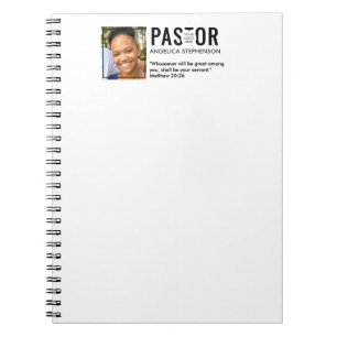 Modern Photo Church Pastor  Notebook
