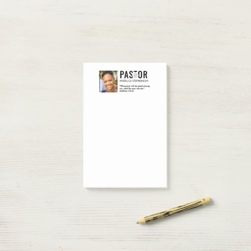 Modern Photo Church Pastor  Post-it Notes