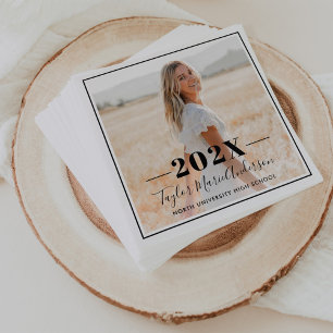 Modern Photo Class of 2026 Graduation Party Napkins