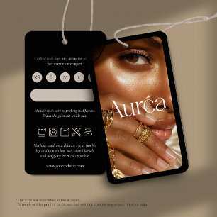 Modern Photo Clothing Care Hang Tag Card