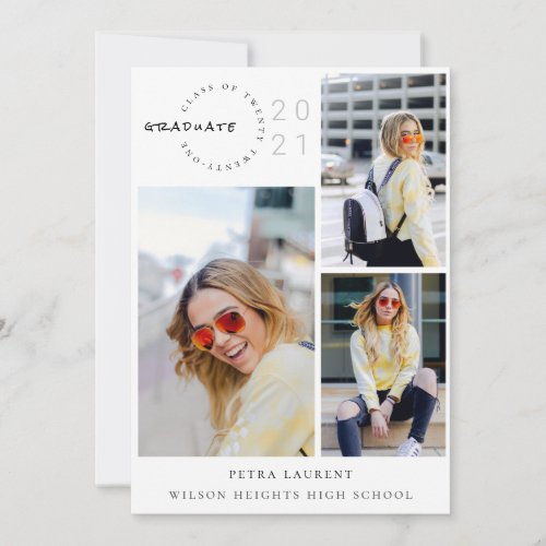 Modern Photo Collage 2021 Graduation Announcement