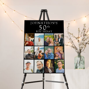 Modern Photo Collage 50th Birthday Foam Boards