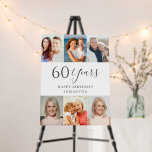 Modern Photo Collage 60th Birthday Foam Boards<br><div class="desc">Modern photo collage 60th birthday foam board. Replace the photos and change the text from the product page.</div>