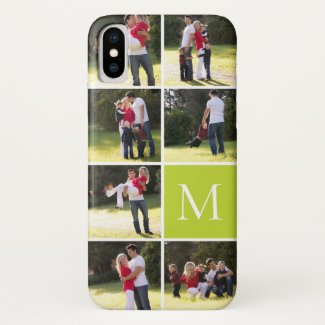 Modern photo collage and monogram Case-Mate iPhone case