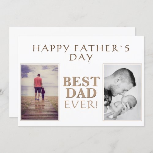 Modern Photo Collage Best Dad Ever Fathers Day Ca Card