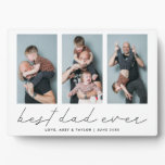 Modern Photo Collage Best Dad Ever Keepsake Plaque Modern Photo Collage Best Dad Ever Keepsake Plaque