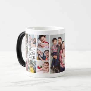Modern Photo Collage Best Daddy Ever Color Morph Mug