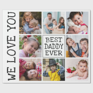 Modern Photo Collage Best Daddy Ever Wrapping Paper
