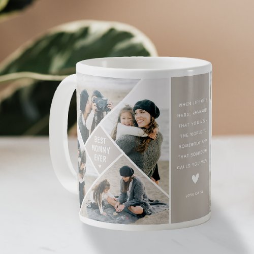 Modern Photo Collage Best MOM Ever  Coffee Mug
