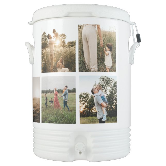 Modern Photo Collage Beverage Cooler (Front)