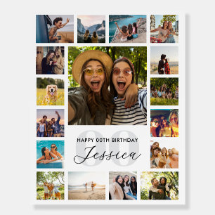 Modern Photo Collage Birthday Sign