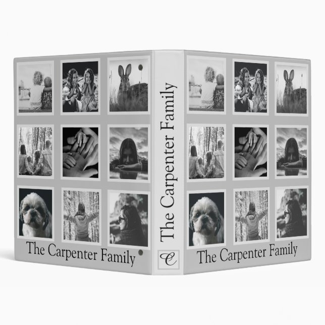Modern photo collage black & white Binder (Background)
