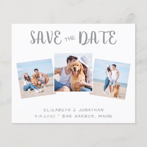 Modern Photo Collage Budget Save The Date