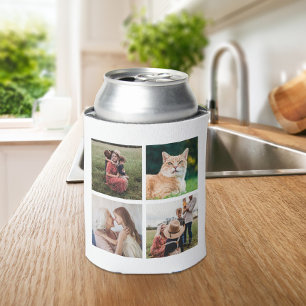 Modern Photo Collage Can Cooler
