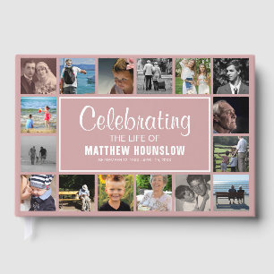Modern Photo Collage   Celebrating the Life Of Gue Guest Book