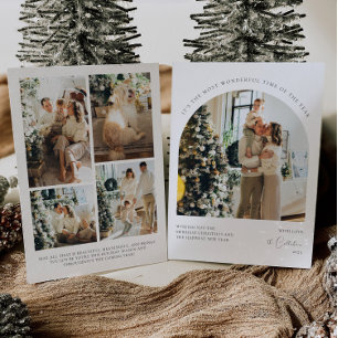 Modern Photo Collage Christmas Card