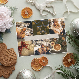Modern Photo Collage Christmas Card