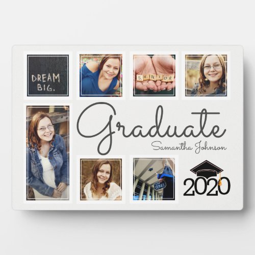 Modern Photo Collage Class of Any Year Graduation Plaque