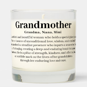 Modern Photo Collage Definition of a Grandmother Scented Candle
