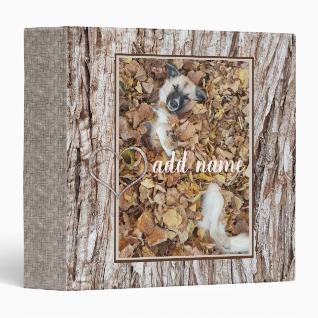 modern Photo collage dog pet funny 3 Ring Binder (Front/Spine)