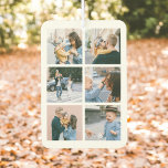 Modern Photo Collage Family Air Freshener<br><div class="desc">Simple photo collage featuring 12 photo.</div>