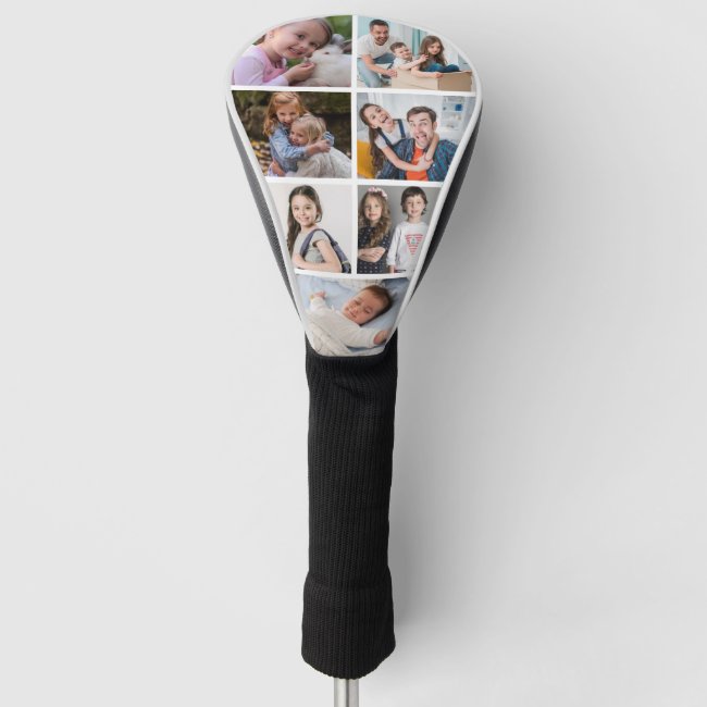 Modern Photo Collage Family Golf Head Cover
