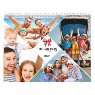 Modern Photo Collage Family Year Create Your Own  Calendar