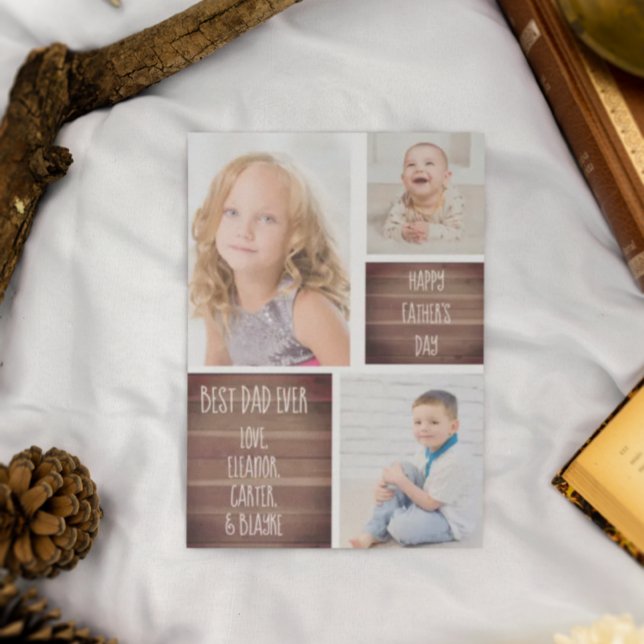 Modern Photo Collage Father's Day Card (Creator Uploaded)