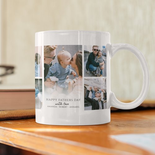 Modern Photo Collage Fathers Day Coffee Mug