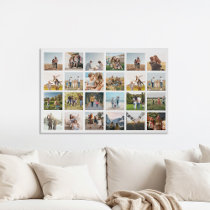 Modern Photo Collage Faux Canvas Print