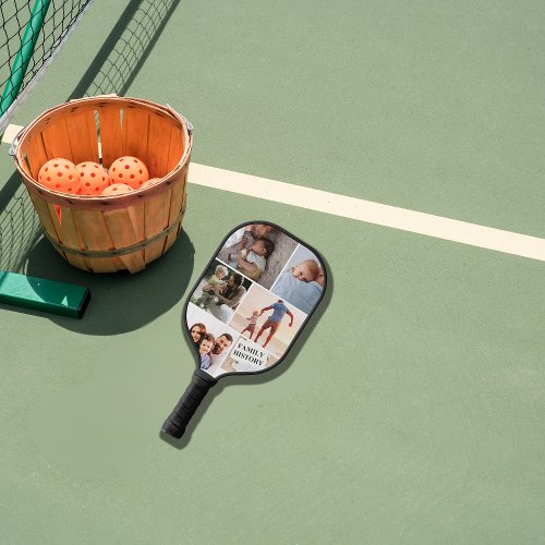 Modern Photo Collage First Fathers Day  Pickleball Paddle